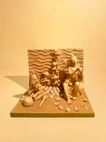 Buy Lord Ram and Lord Hanuman building Ram Setu in Terracotta by Dolun Kundu