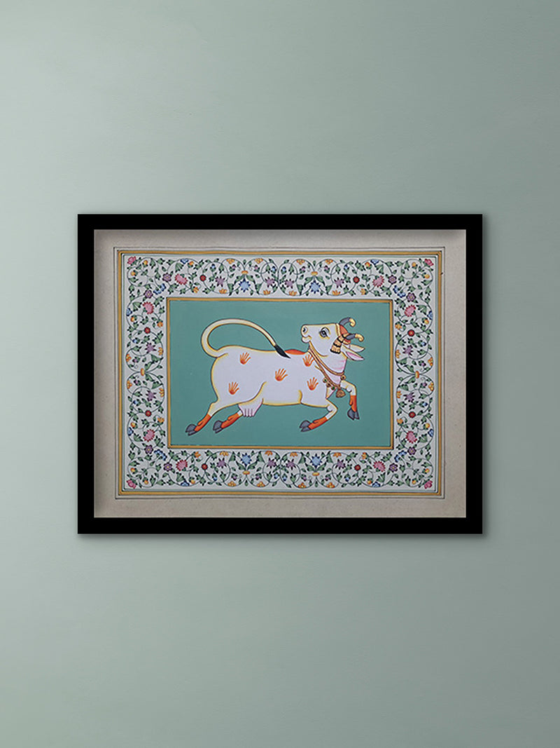 Purchase Majestic Cow in Pichwai by Shehzaad Ali Sherani