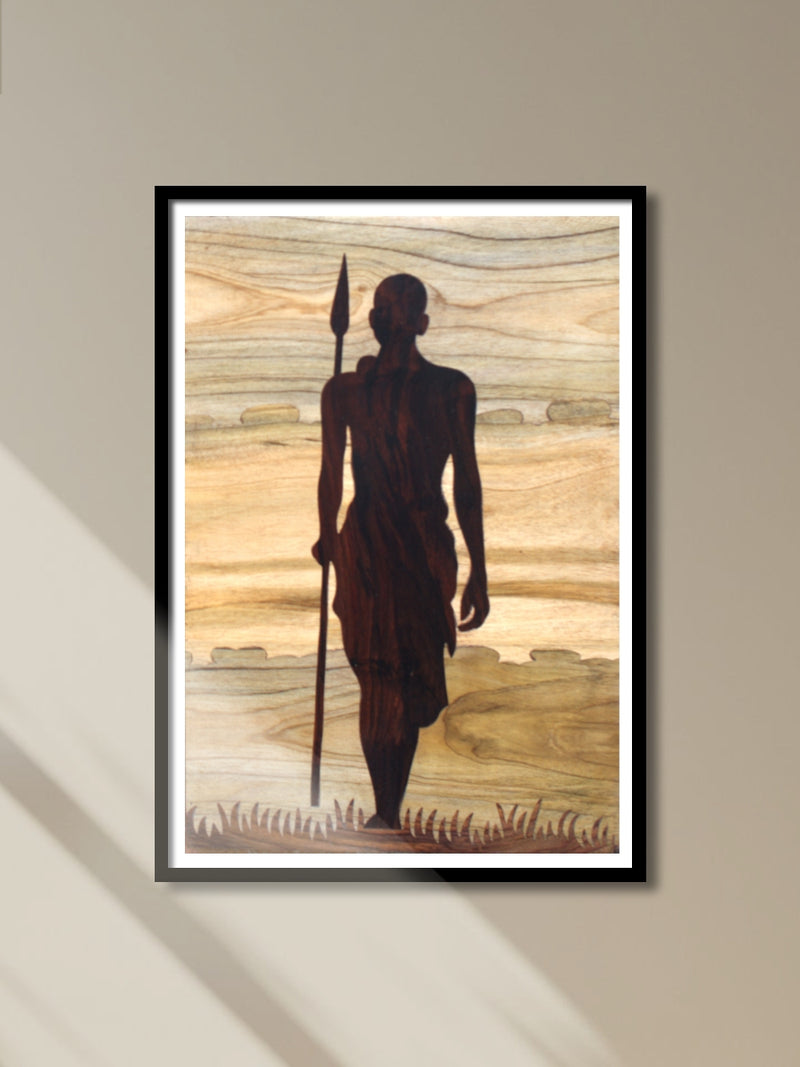 Shop Man Swear Silhouette in Mysore Wood Inlay by Mohan Kumar