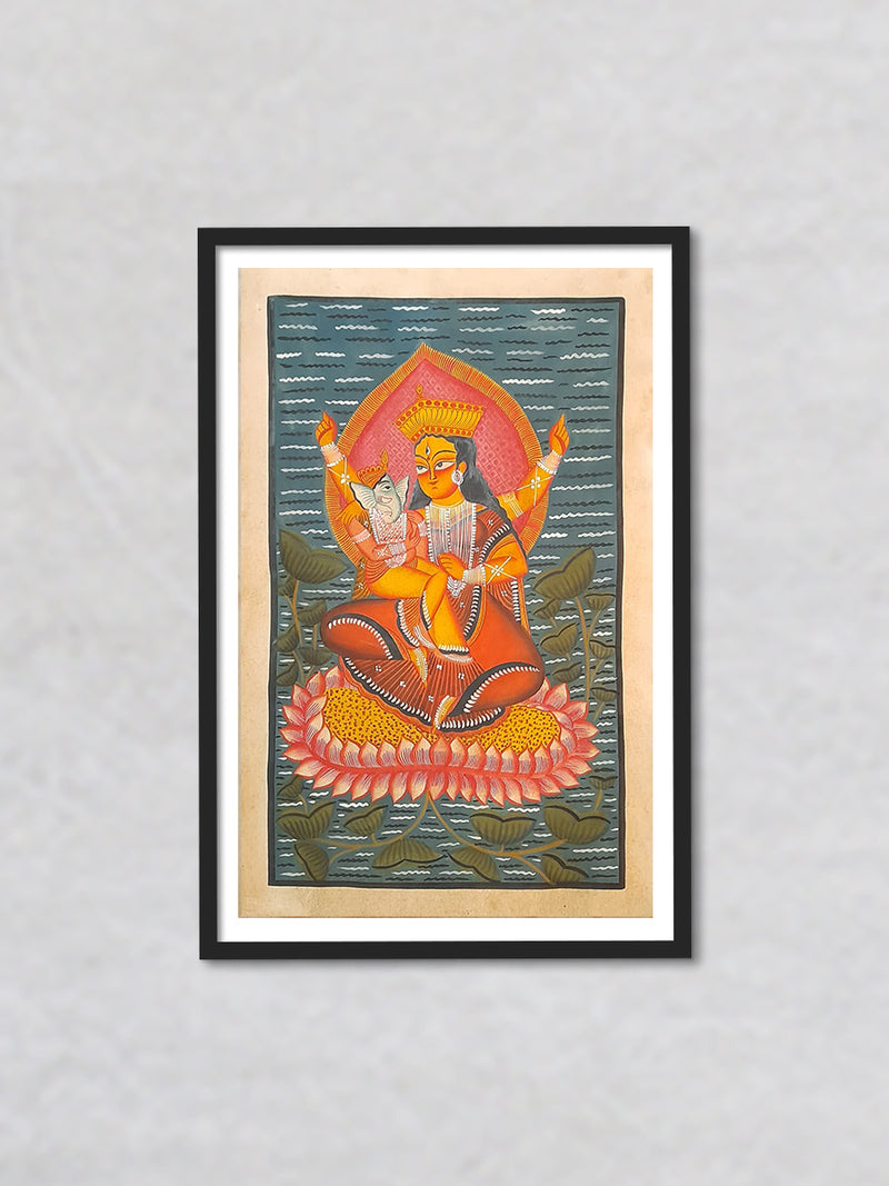 Buy Maternal Love   Nurturing devotion of devotion Khalighat Painting by Sonali Chitrakar