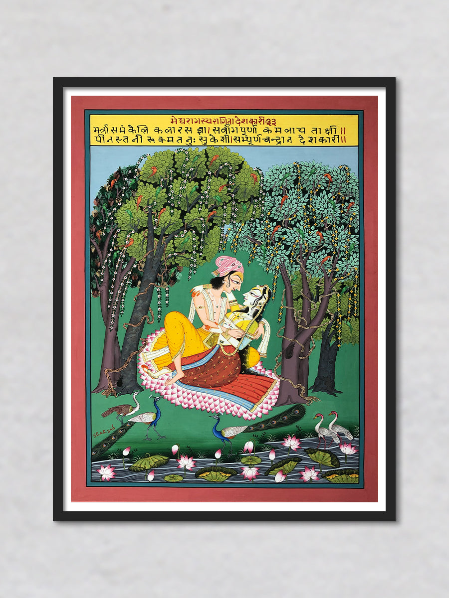 Buy Megh Raag ki Ragini- Deshkari , Kishangarh Art by Shehzaad Ali Sherani
