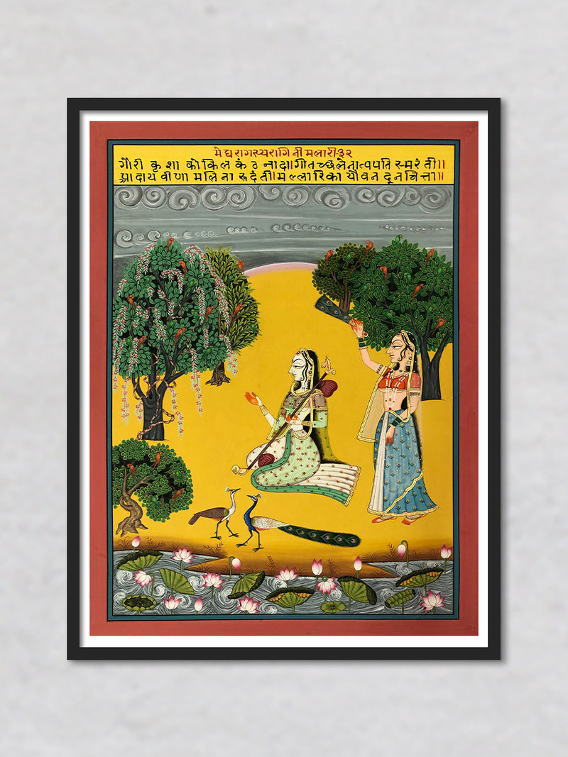 Buy Megh Raag ki Ragini- Malari, Kishangarh Art by Shehzaad Ali Sherani