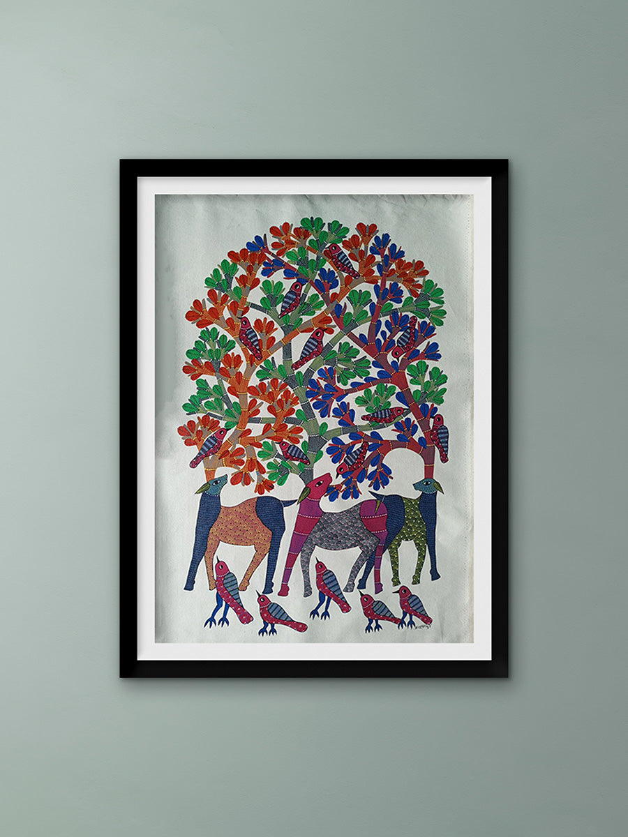 Buy Nature in Harmony in Gond by Braj Bhooshan Dhurwey
