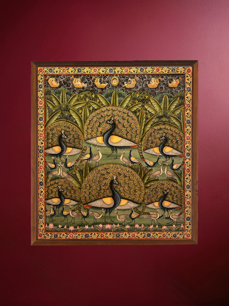 Buy Peacock Raas in Pichwai by Shehzaad Ali Sherani