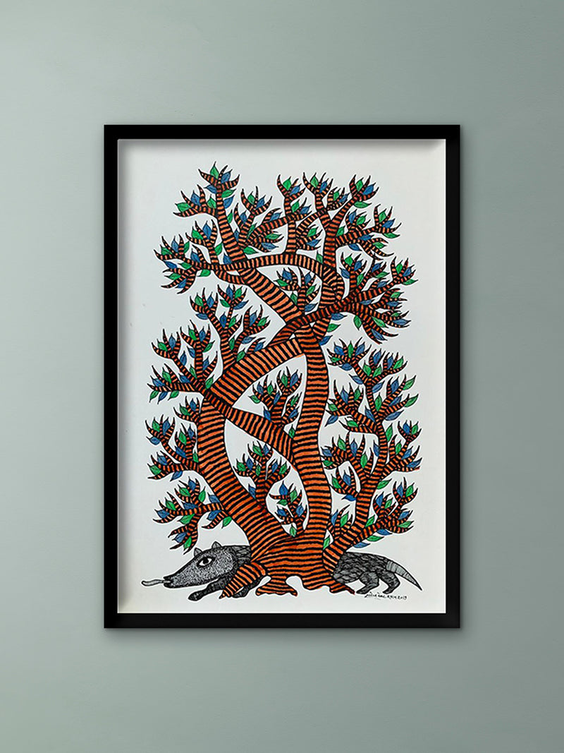 Buy Ped Aur Goh – Gond Art by Saroj Venkat Shyam