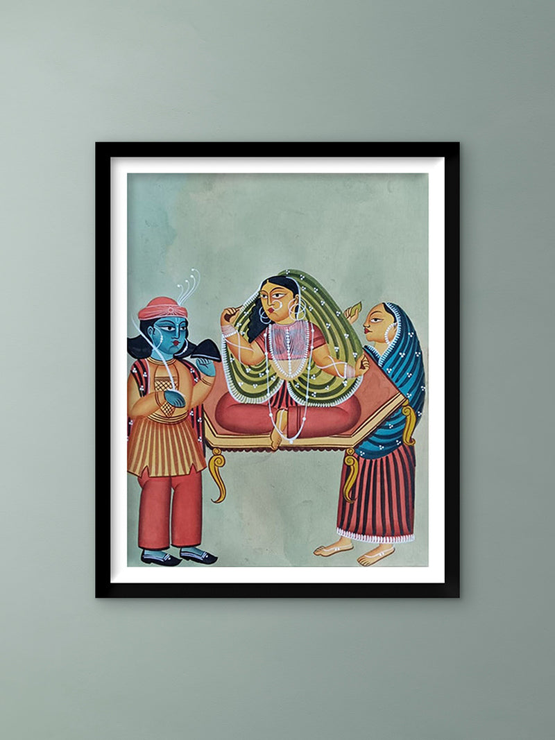 Buy Queen on her Throne In Kalighat by Hasir Chitrakar