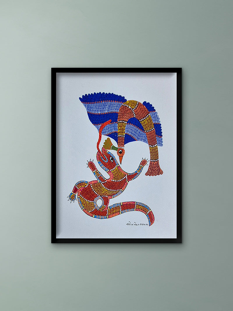Buy Reptile and peacock in Gond by Saroj Venkat Shyam