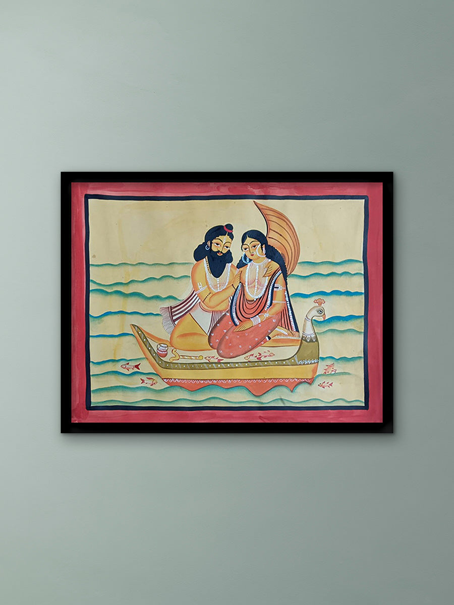 Buy Rishi Gautam with Ahilya In Kalighat by Manoranjan Chitrakar