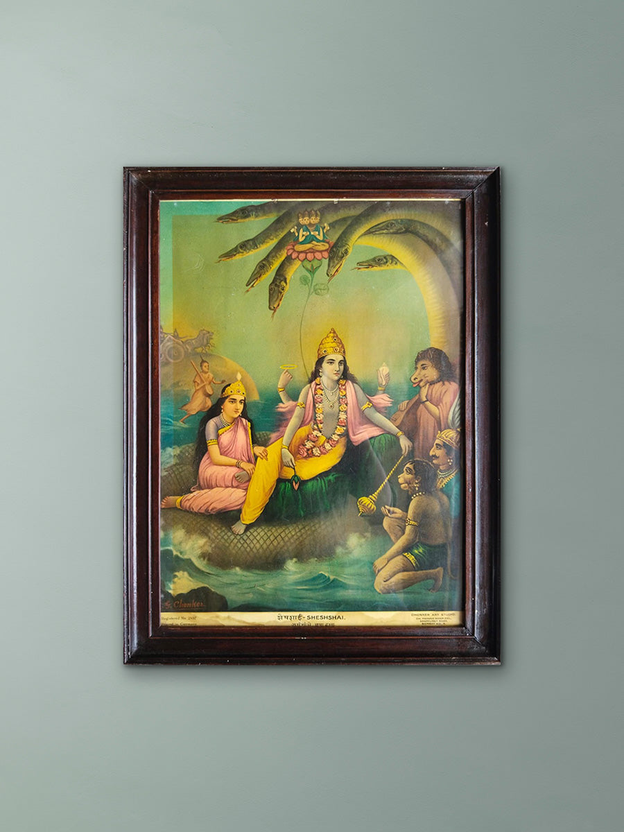 Buy Sheshashayi Vishnu in Oleograph by R.G. Chonker