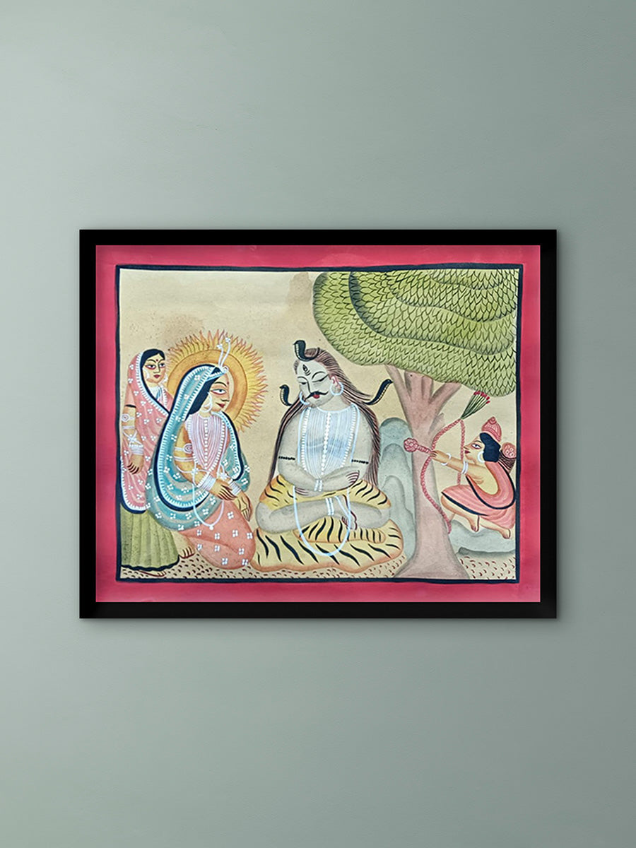Buy Shiva and Parvati In Kalighat by Manoranjan Chitrakar