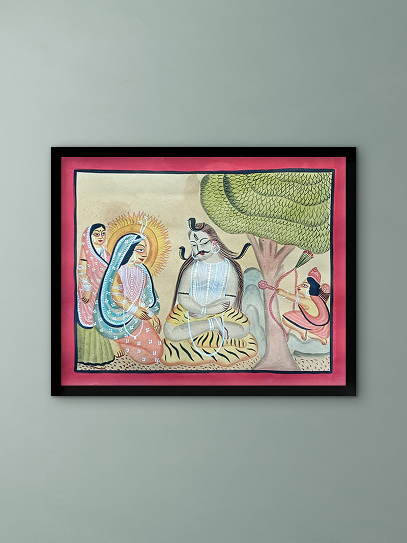 Buy Shiva and Parvati In Kalighat by Manoranjan Chitrakar