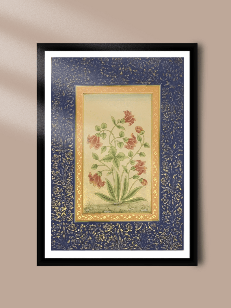 Shop The Mughal Blooms in Miniature Painting by Mohan Prajapati