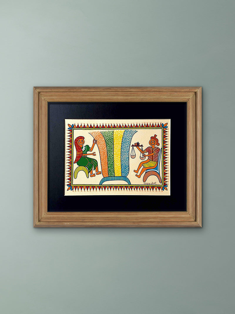Buy The Harvest Tradition: Exchanging Grains in Pithora Art by Chanchal Soni
