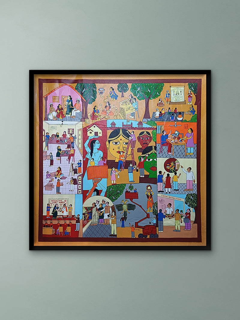 Buy The Rhythm of Life in Cheriyal Scroll by Sai Kiran