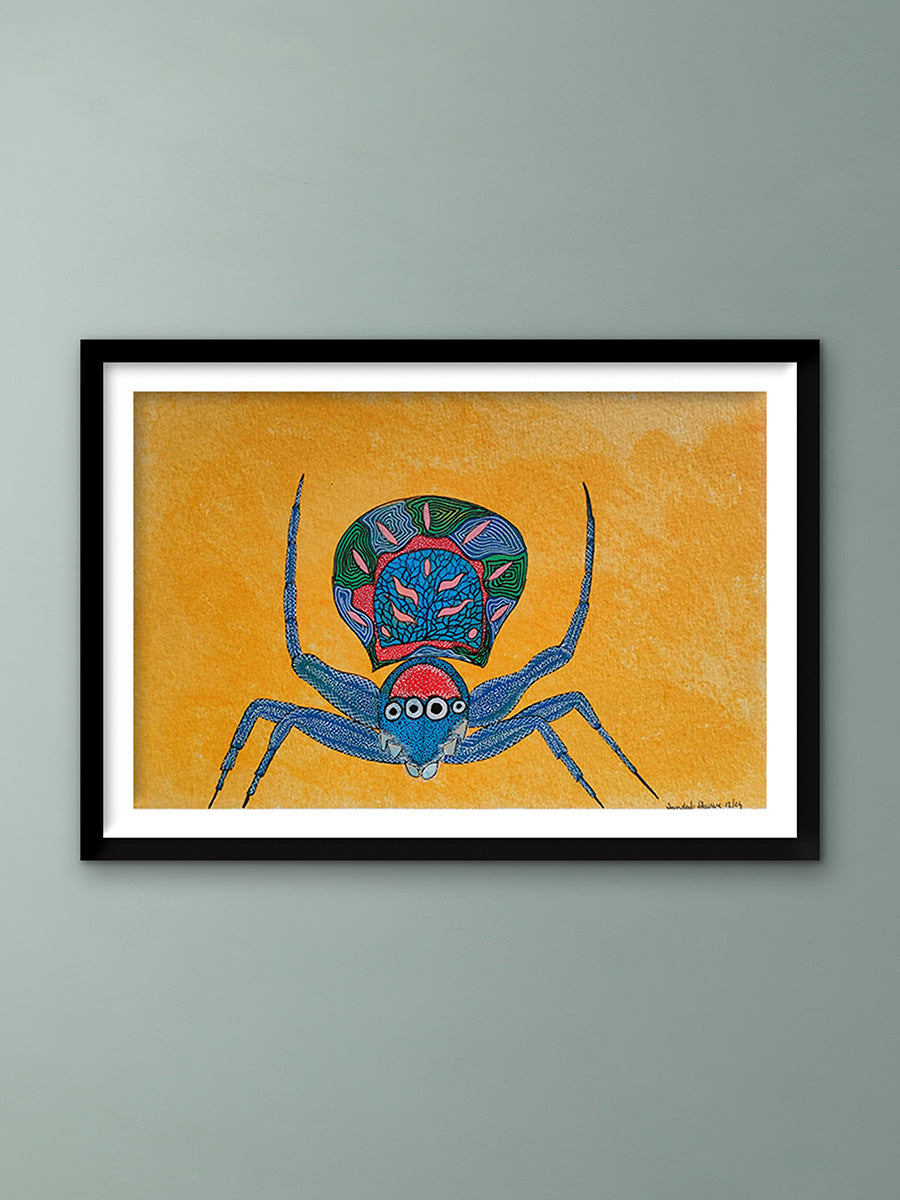 Buy The Spider's Crawl In Gond by Sandeep dhurve