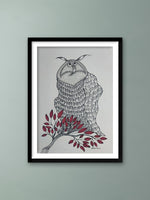 Buy The Watchful Owl In Gond by Sandeep Dhurve