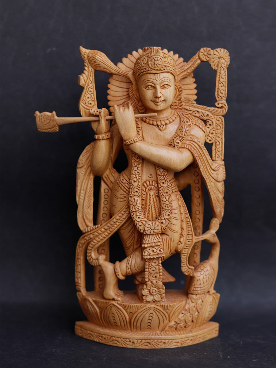 Shop Lord Krishna in Sandalwood Carving by Om Prakash