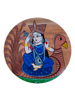 Shop Goddess Saraswati's Elegance in Sudheer's Kalamkari Plates