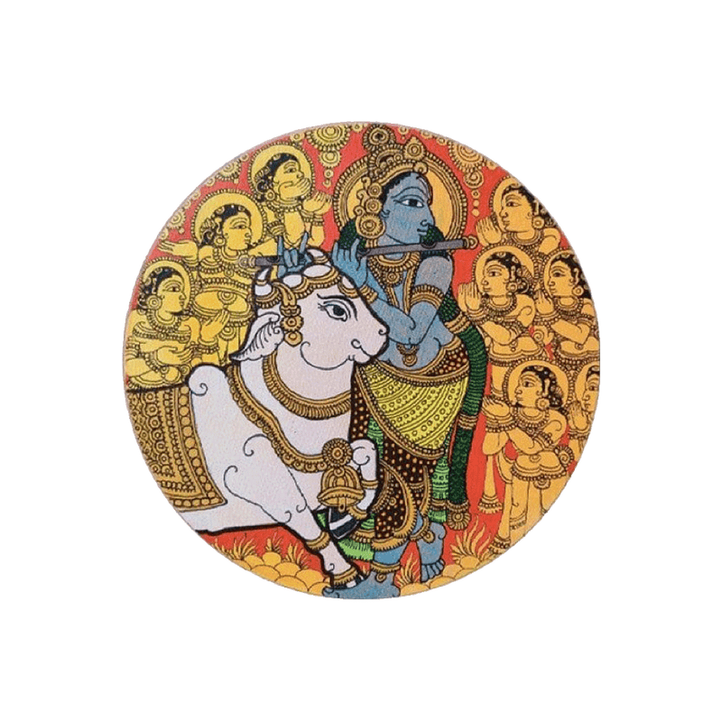  Lord Krishna Kalamkari Painting