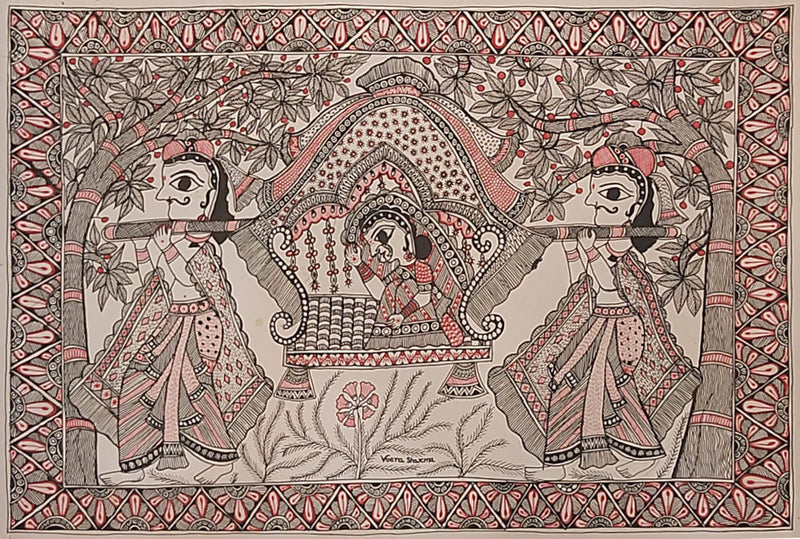 Palki Madhubani handmade Painting
