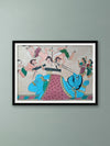 Buy Sleeping Kumbhakarana: Chitrakathi Painting by Chetan Gangavane