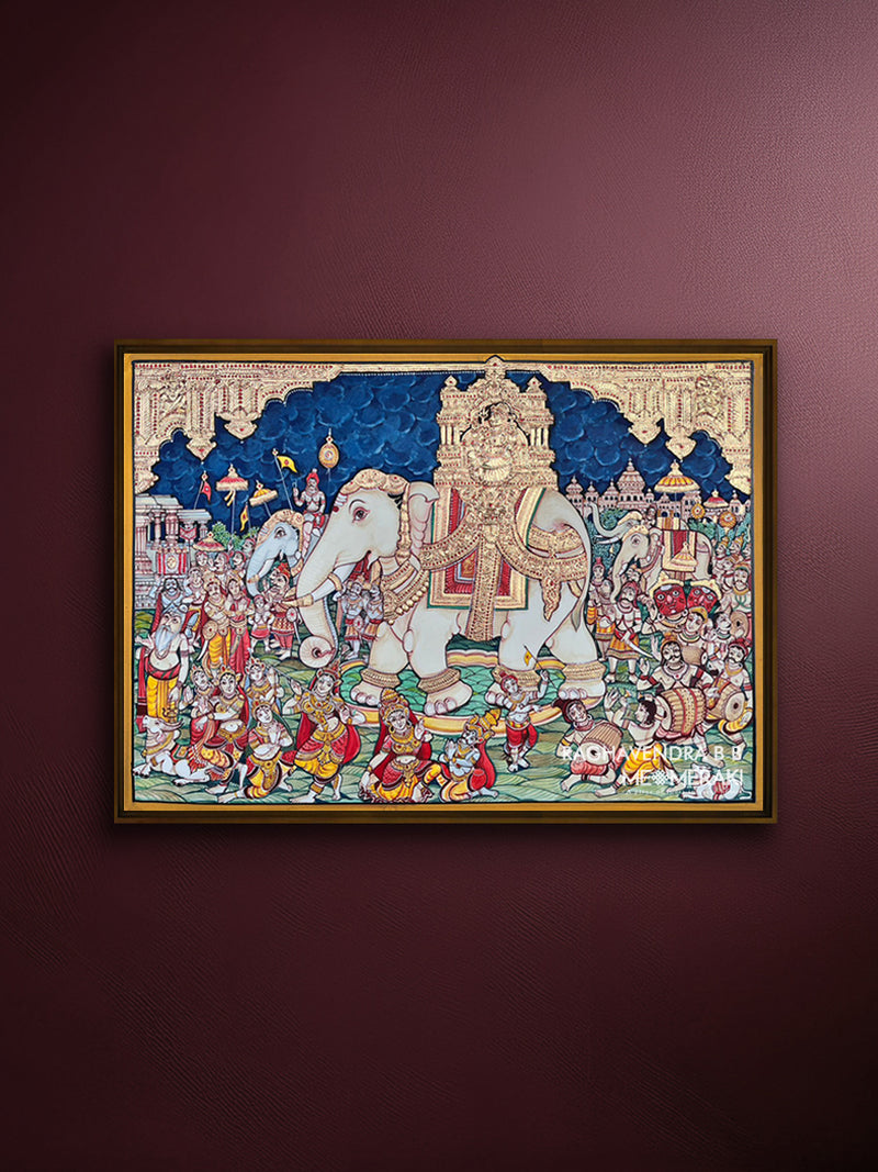 Shop Temple procession in Mysore art by Raghavendra B B