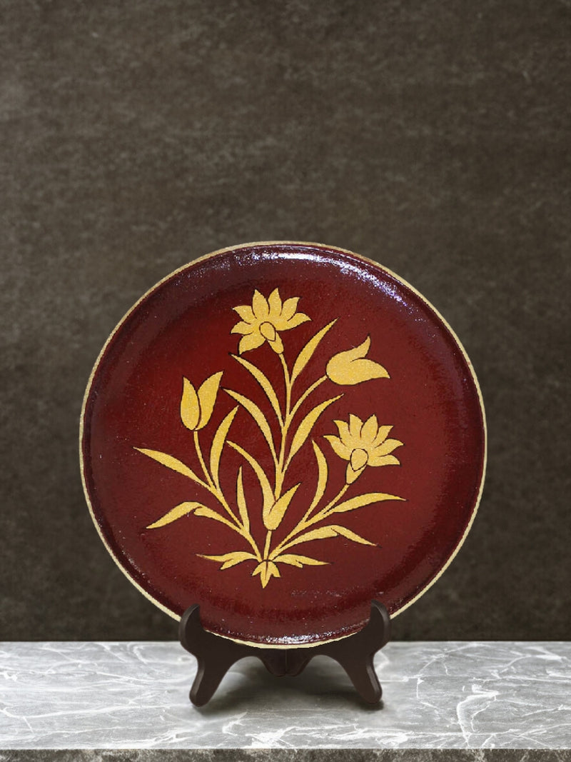 Shop 8" Hand-painted Mughal Floral Decor plate
