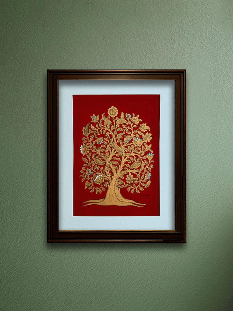 Shop A Golden Tree: A Phad Painting by Kalyan Joshi