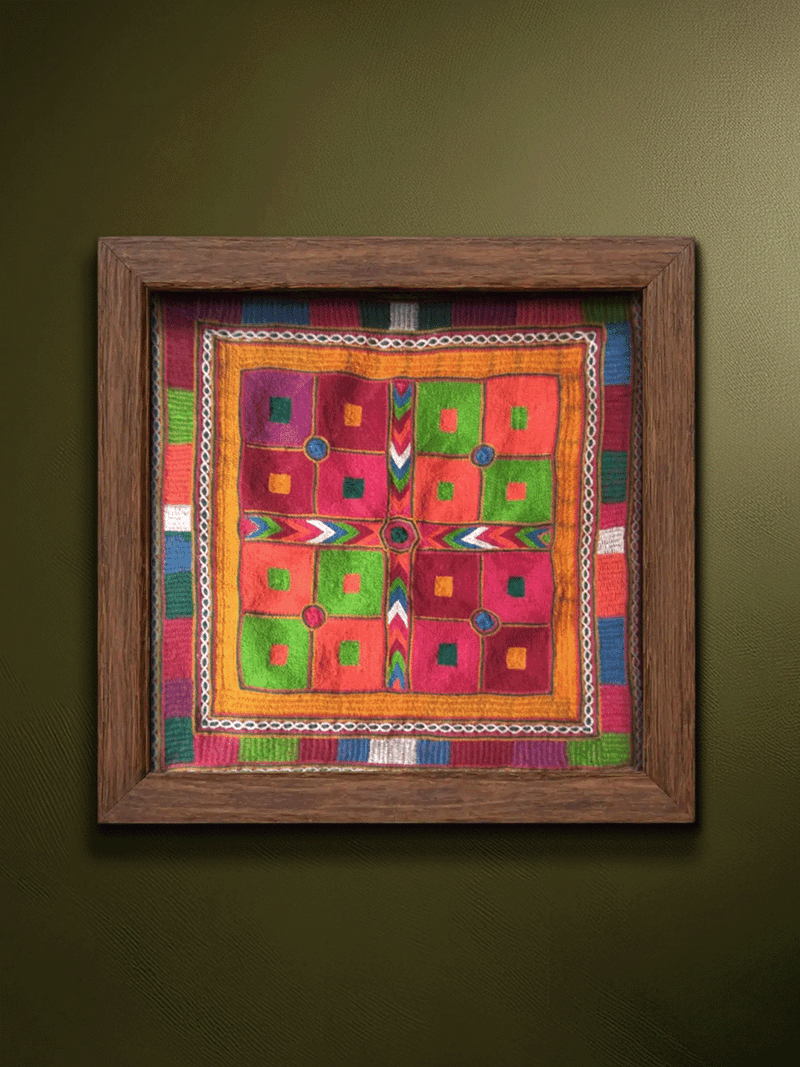 Shop A Grid of Colors in Banjara Embroidery by Sapavat Siddu