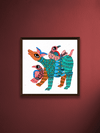 Shop A Harmonious Ensemble: A Deer with Birds in Gond by Kailash Pradhan
