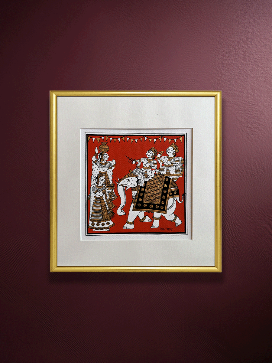Shop A Majestic Procession: The Royal Welcome in Phad Painting by Kalyan Joshi