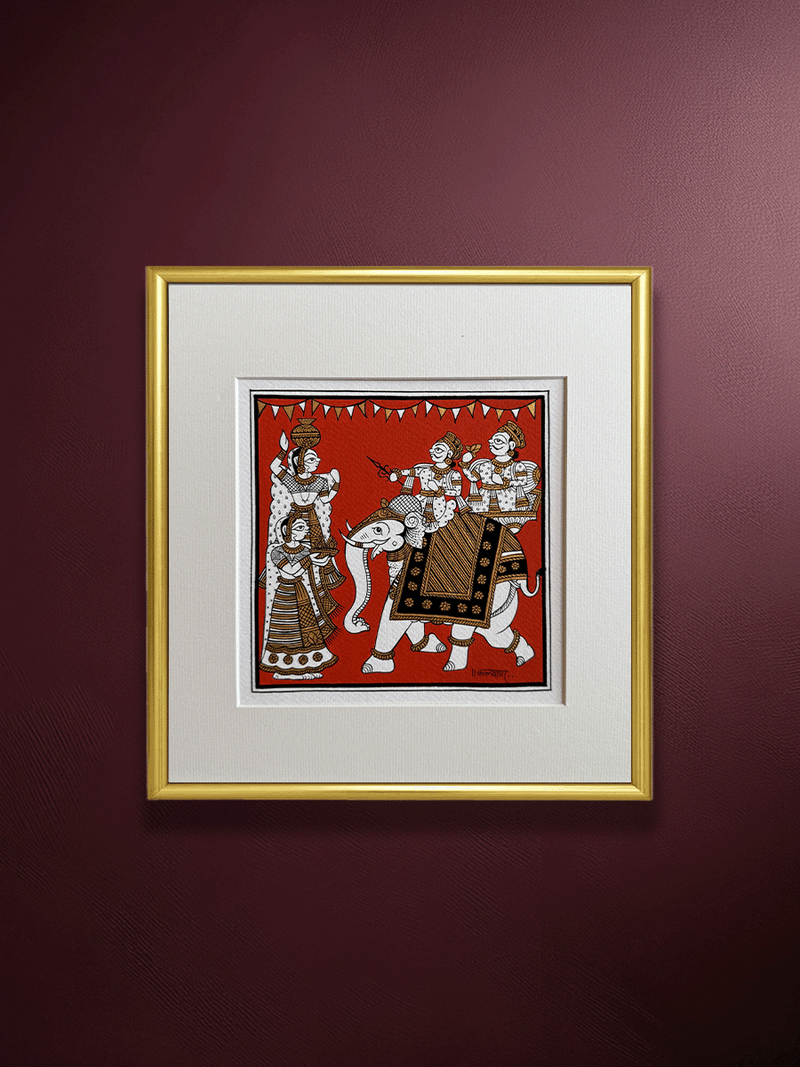 Shop A Majestic Procession: The Royal Welcome in Phad Painting by Kalyan Joshi