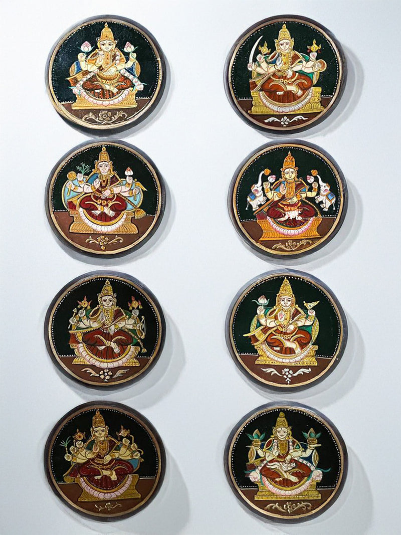 Shop Ashtalakshmi: Holy Abundance in Mysore Ganjifa Cards by Hemalatha B