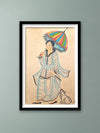 Shop Babu with an Umbrella in Kalighat by Sonali Chitrakar