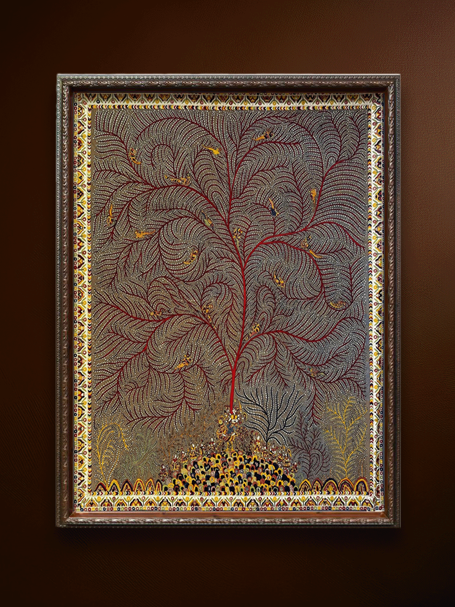 Shop Bahuchar Mata and Tree of Life in Mata ni Pachedi by Sanjay Chittara 