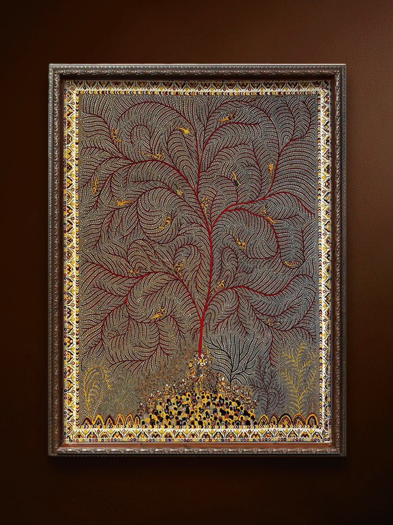 Shop Bahuchar Mata and Tree of Life in Mata ni Pachedi by Sanjay Chittara 