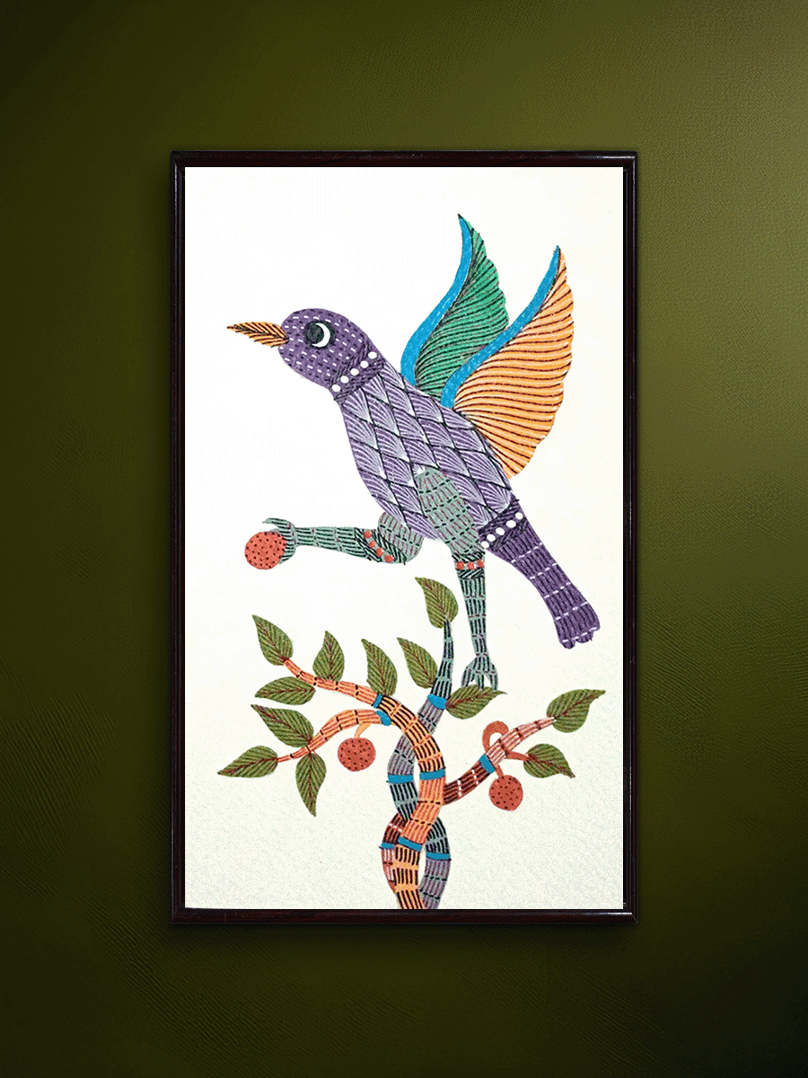 shop Bird and Fruit in Gond by Kailash Pradhan