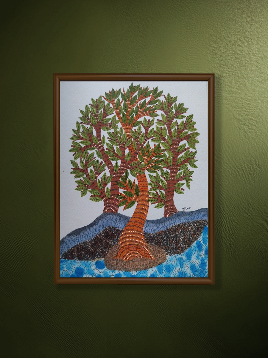 Shop Blossoming Trees in Gond by Sukhiram Maravi