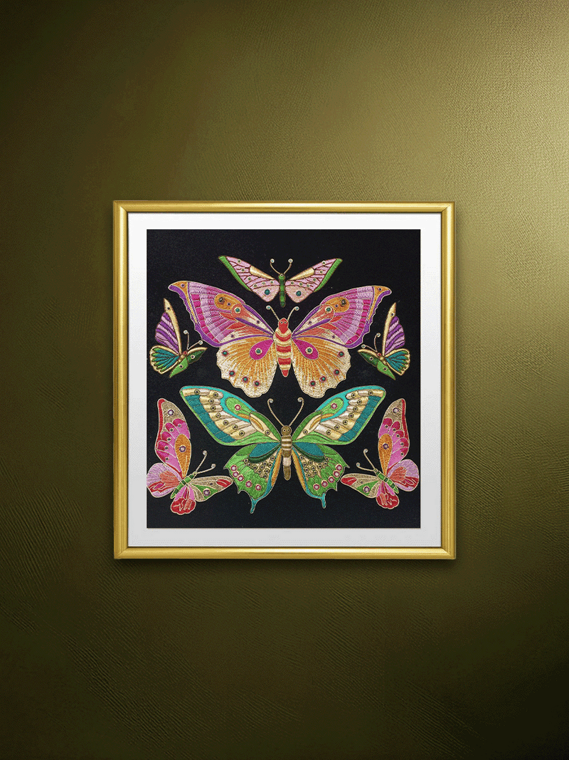 Shop Butterfly Kaleidoscope in Zardozi by Md. Bilal