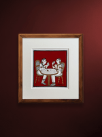 Shop Coffee and Conversation: A Phad Painting by Kalyan Joshi