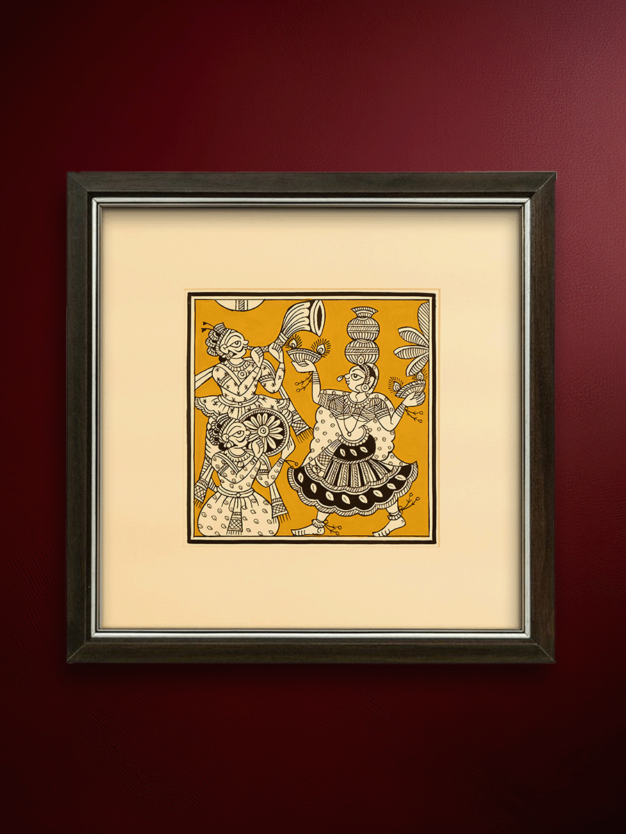 Shop Dance scene along with musical instruments: Phad by Kalyan Joshi