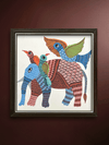 Shop Elephant and Birds In Gond by Kailash Pradhan