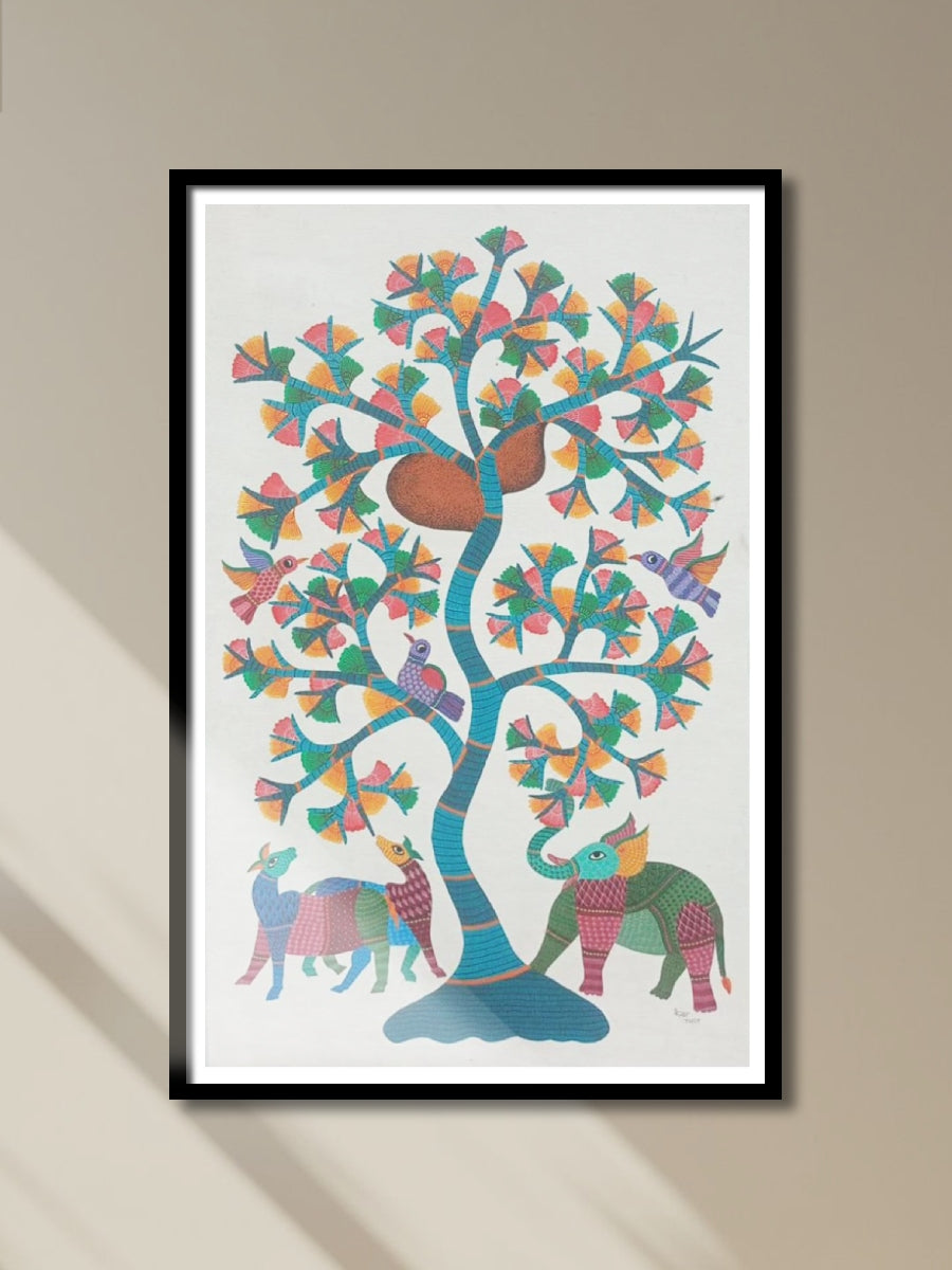 Shop Elephant and Deer in Gond by Kailash Pradhan