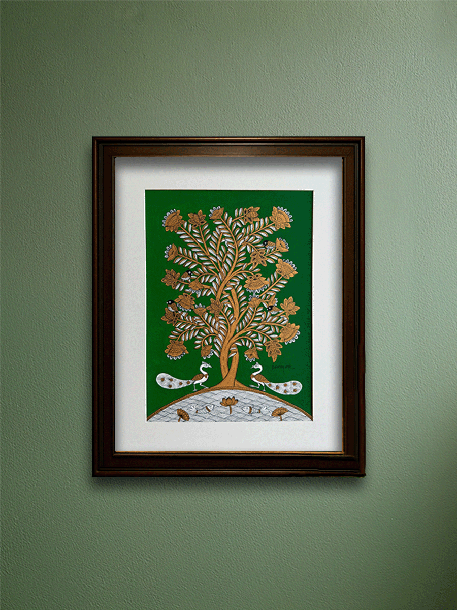 Shop Flora, Birds, and Fishes Phad Painting by Kalyan Joshi