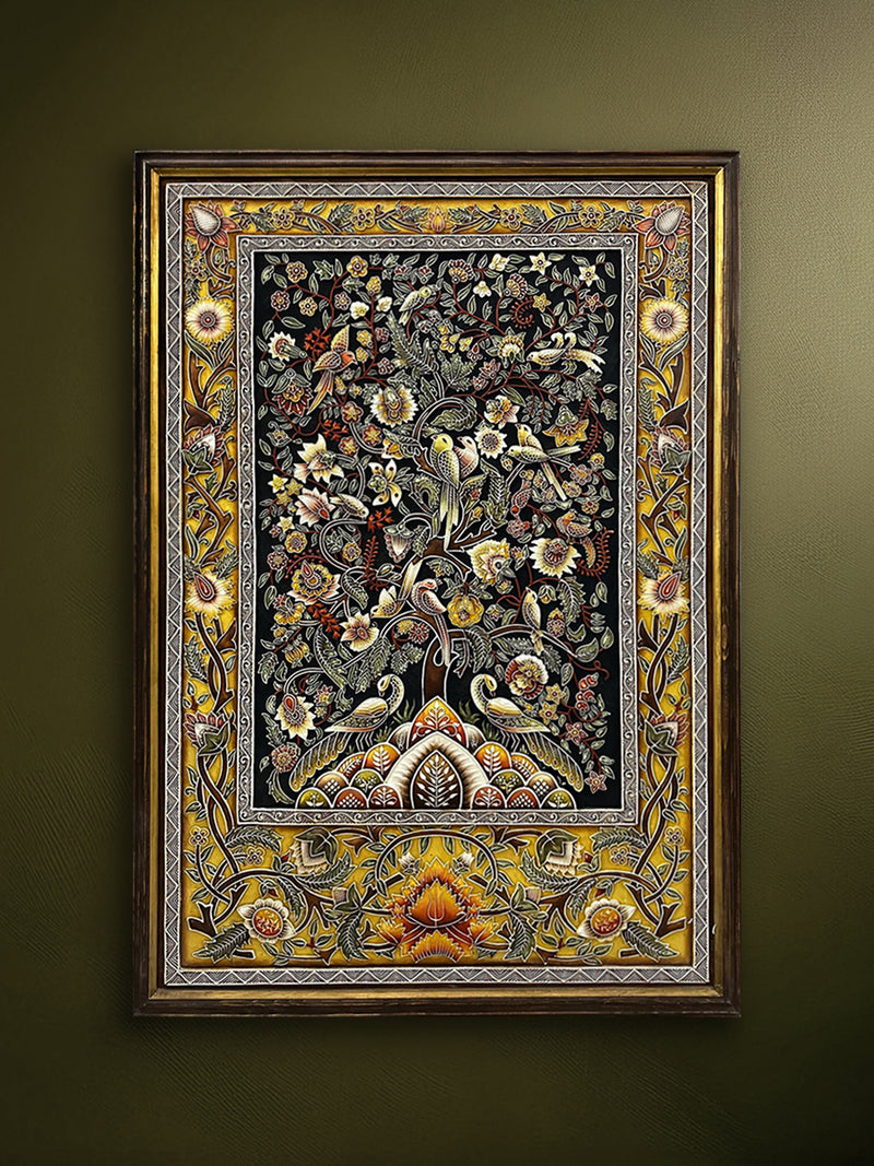 Shop Floral Extravagance: Tree of Life in Stone Dust painting by Amita Sachdeva