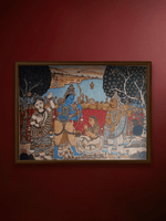 Shop Freeing from the Stone curse: Ahilya Shapath Vimochan in Kalamkari by Siva Reddy