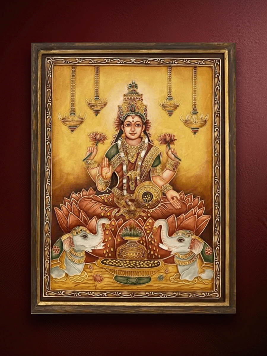 Shop Gajalakshmi in stone dust by Amita Sachdeva