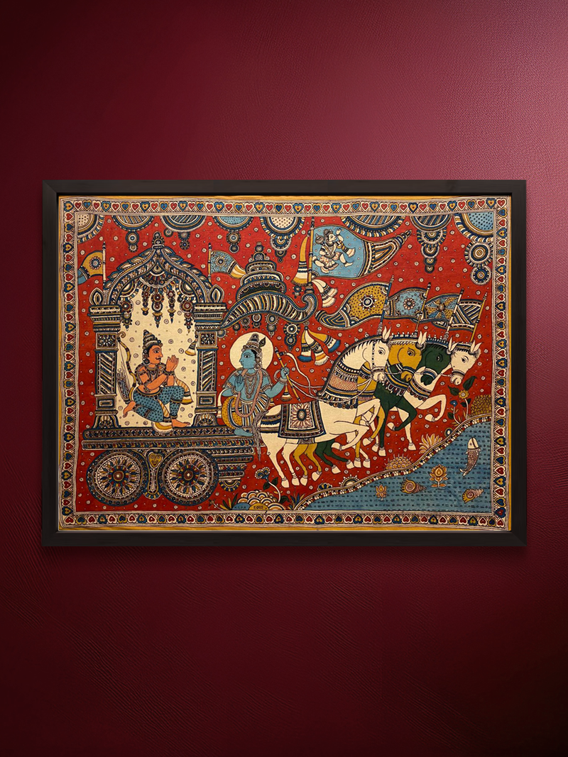 Shop Geeta Updesh in Kalamkari in Kalamkari Kalamkari Painting by Siva Reddy