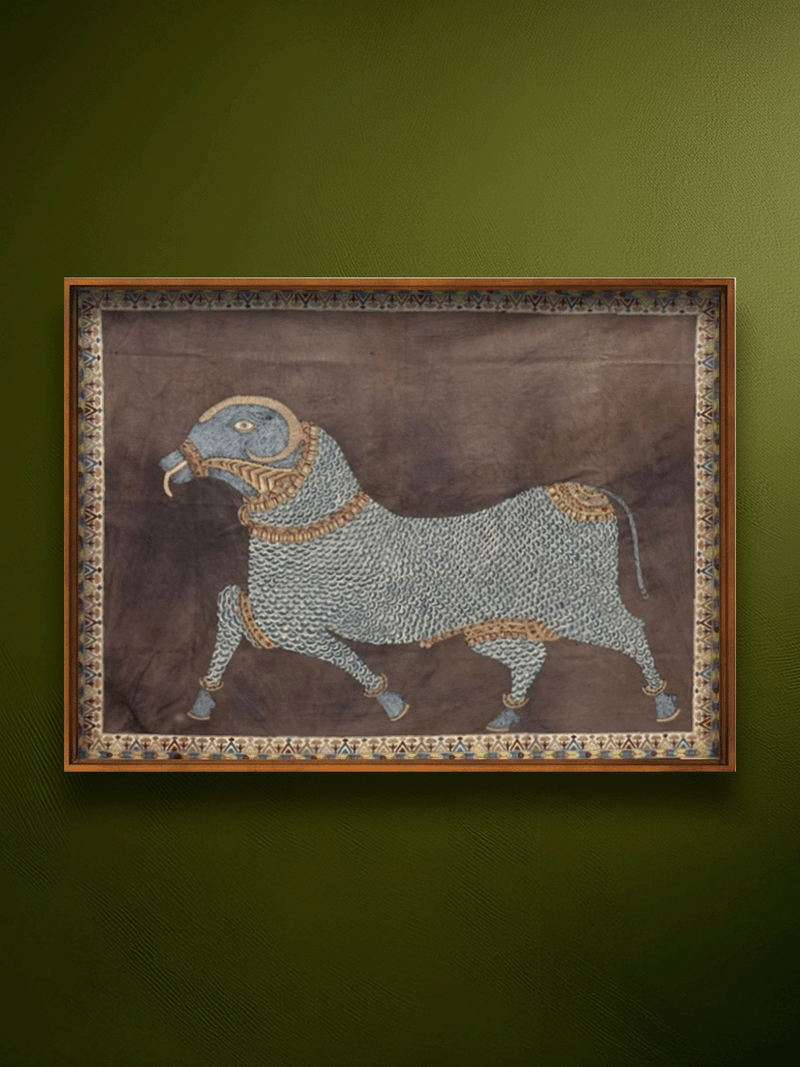 Shop Get Mata's Ride: Ram (Male Sheep) in Mata ni Pachedi by Sanjay Chittara