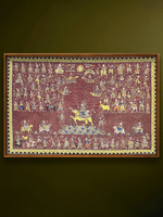 Shop Glimpses of Indian Mythology: Panchdevi in Mata ni Pachedi by Vasant Manubhai Chitara